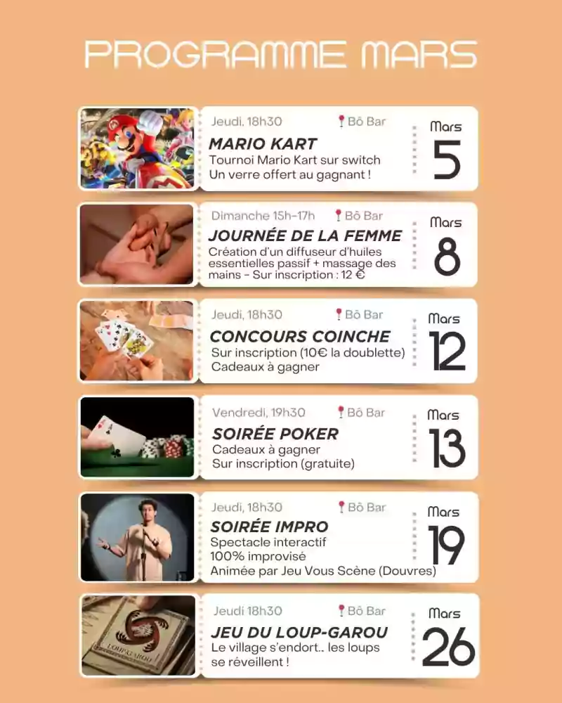 Programme mars Bô Hôtels Programme mars Bô Hôtels